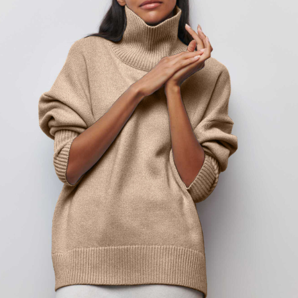 Dames Coltrui Katoen Comfortabele Rollkragenpullover 3