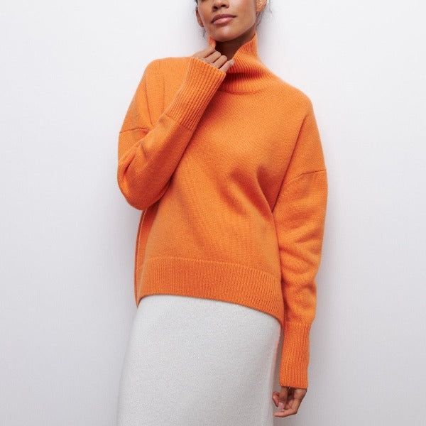 Dames Coltrui Katoen Comfortabele Rollkragenpullover 6