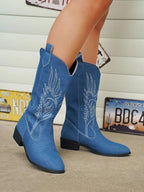 Dames Cowboylaarzen Zwart PU Leer met Comfortabele Voering 6