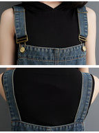 Dames Cropped Denim Overall 100% Katoen Relaxed Fit 8