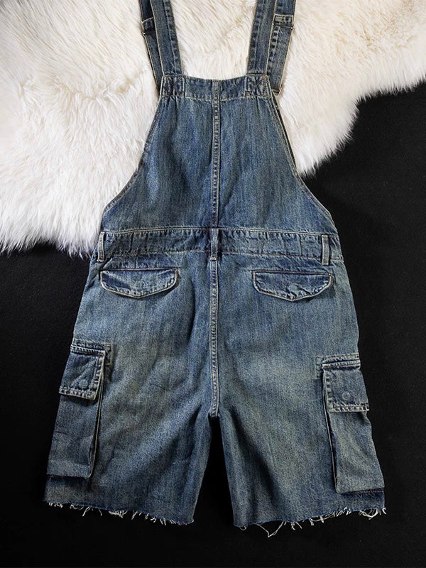 Dames Denim Overall Shorts Vintage Stijl 6