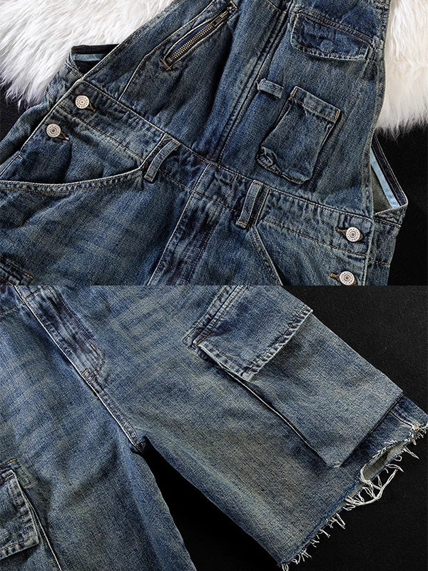 Dames Denim Overall Shorts Vintage Stijl 7
