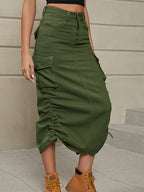 Dames Denim Rok Casual Met Touwtjesluiting 5