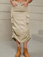 Dames Denim Rok Casual Met Touwtjesluiting 6