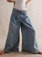 Dames Flared Broek Lichte Denim 5