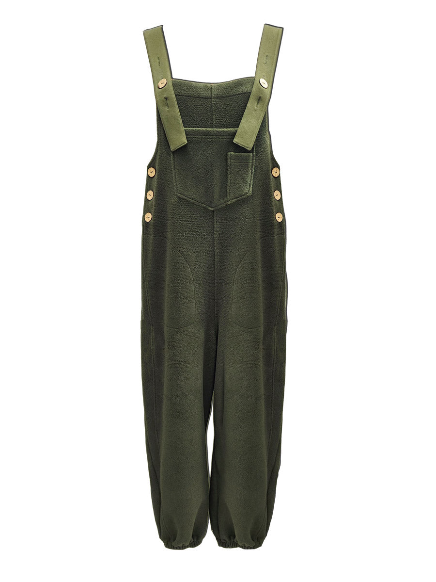 Dames Fleece Overall Roze Katoen voor Warmte en Comfort 0