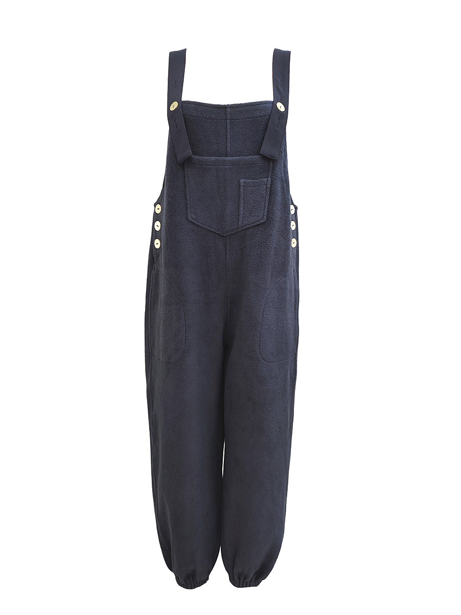 Dames Fleece Overall Roze Katoen voor Warmte en Comfort 4