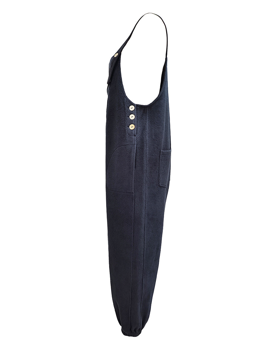 Dames Fleece Overall Roze Katoen voor Warmte en Comfort 5