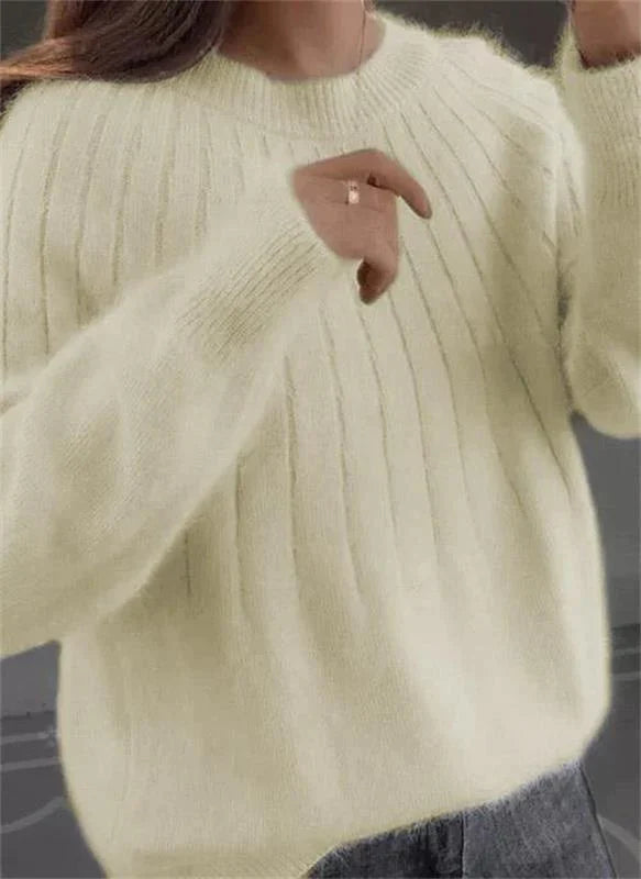 Dames Fluffy Katoenmix Trui voor Herfst en Winter 1