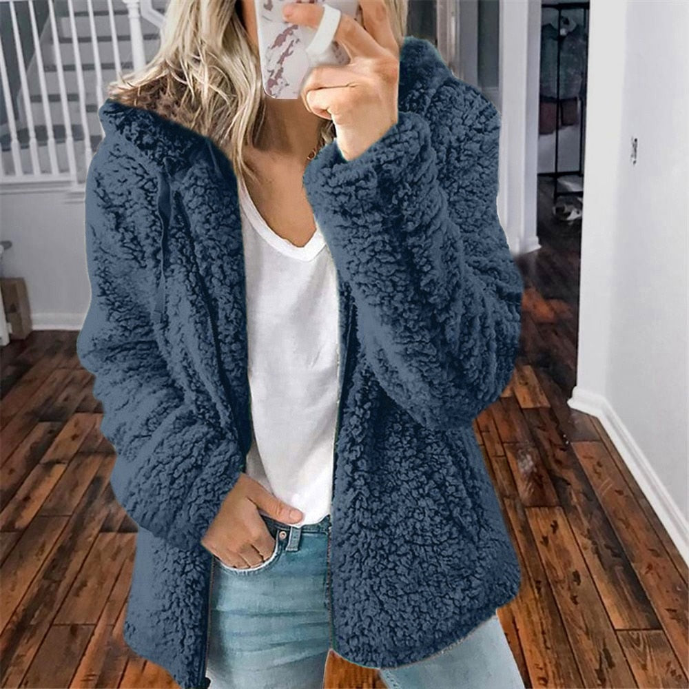 Dames Hoodie Cardigan Fleece 2
