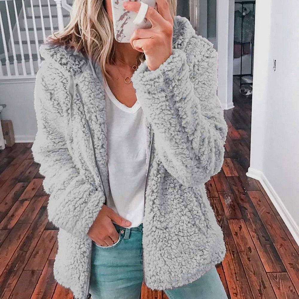 Dames Hoodie Cardigan Fleece 3