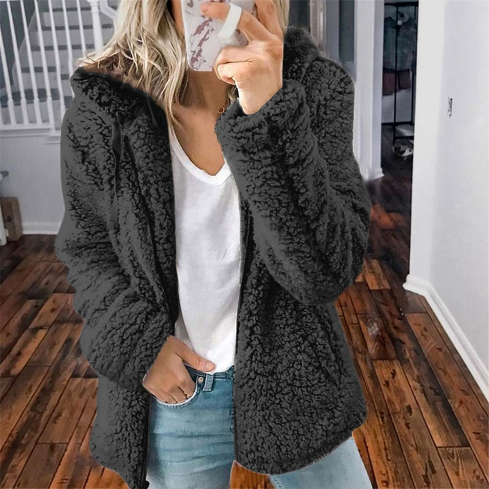 Dames Hoodie Cardigan Fleece 6