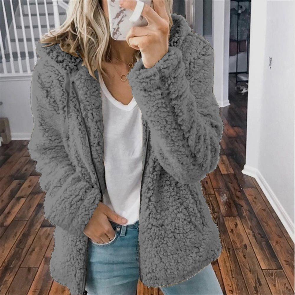 Dames Hoodie Cardigan Fleece 9