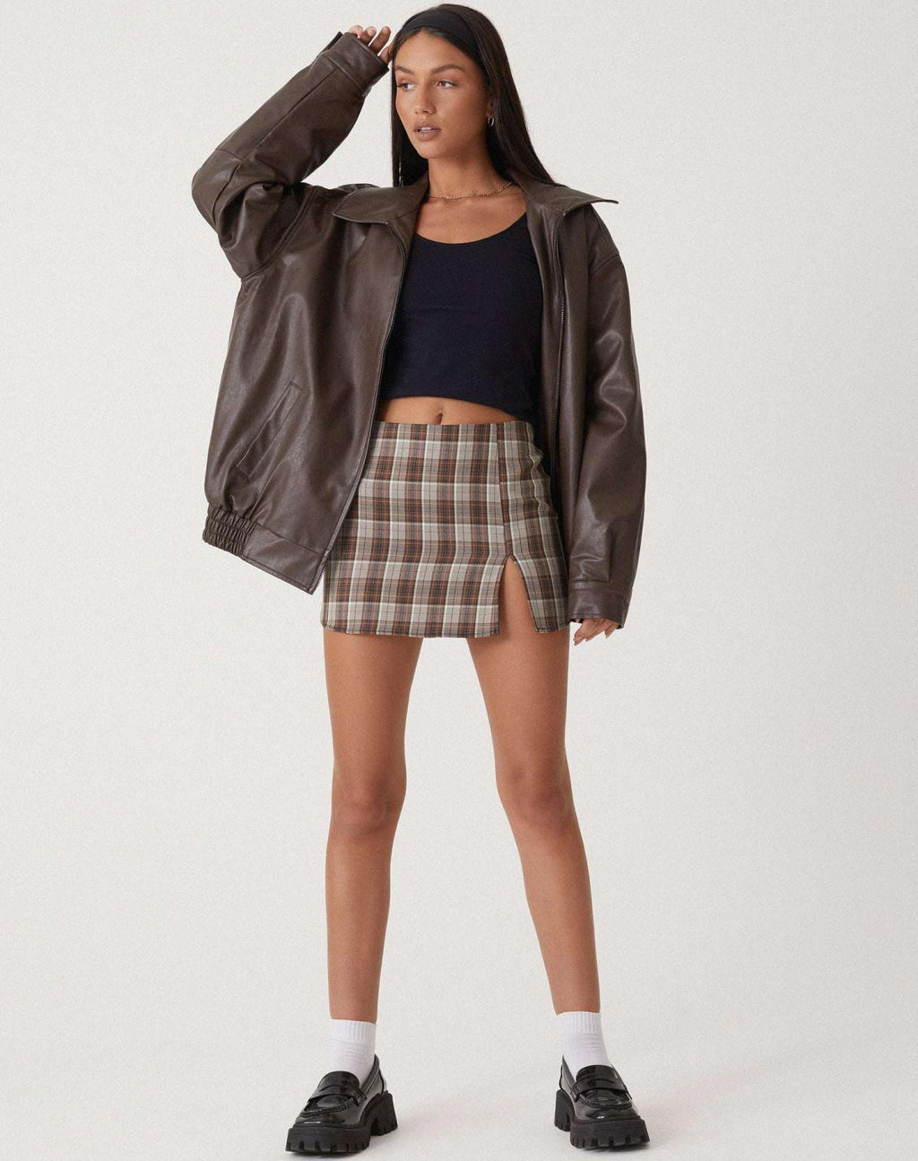 Dames Jas Leren Oversized PU Leer Winter 1