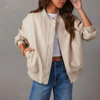 Dames Jas PU-Leren Oversized Met Ritsluiting 1