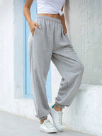 Dames Joggingbroek Hoge Taille Katoen Losse Fit 1