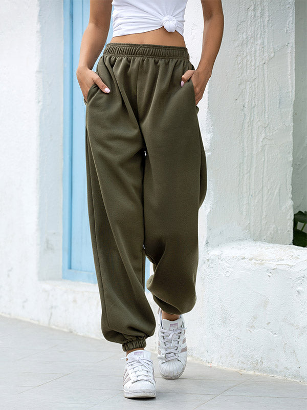 Dames Joggingbroek Hoge Taille Katoen Losse Fit 3