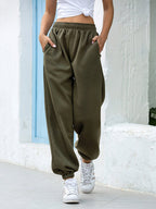 Dames Joggingbroek Hoge Taille Katoen Losse Fit 3
