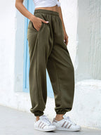 Dames Joggingbroek Hoge Taille Katoen Losse Fit 4