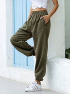 Dames Joggingbroek Hoge Taille Katoen Losse Fit 5