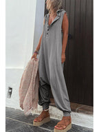 Dames Jumpsuit Katoen Met Capuchon En Zijzakken 5