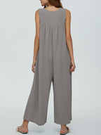 Dames Jumpsuit Katoen Mouwloos Gestreept 1