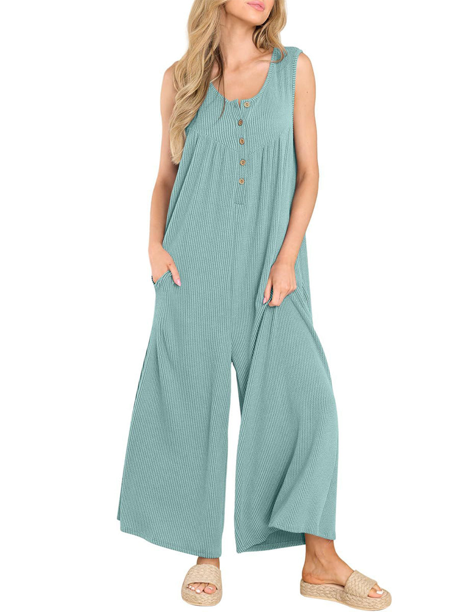 Dames Jumpsuit Katoen Mouwloos Gestreept 5