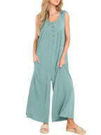 Dames Jumpsuit Katoen Mouwloos Gestreept 5