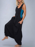 Dames Jumpsuit Katoen Polyester Mouwloos U-hals 5