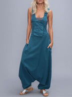 Dames Jumpsuit Katoen Polyester Mouwloos U-hals 7