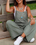 Dames Jumpsuit Polyester Met Zak Casual Spaghetti Bandjes 3