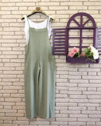 Dames Jumpsuit Polyester Met Zak Casual Spaghetti Bandjes 4