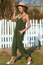 Dames Jumpsuit Spaghetti Bandjes Polyester met Wijde Pijpen 7