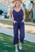 Dames Jumpsuit Spaghetti Bandjes Polyester met Wijde Pijpen 8