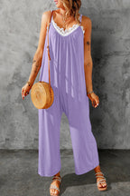 Dames Jumpsuit Spaghetti Bandjes Polyester met Wijde Pijpen 9
