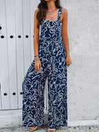 Dames Jumpsuit Viscose Bloemenprint Met Brede Pijpen 1
