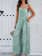 Dames Jumpsuit Viscose Bloemenprint Met Brede Pijpen 2