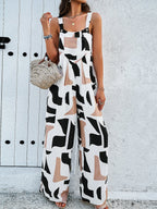 Dames Jumpsuit Viscose Bloemenprint Met Brede Pijpen 3