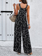 Dames Jumpsuit Viscose Bloemenprint Met Brede Pijpen 5