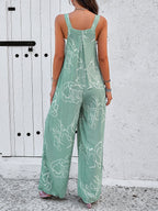 Dames Jumpsuit Viscose Bloemenprint Met Brede Pijpen 8