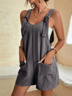 Dames Jumpsuit Zomer Polyester Losse Fit Met Knotted Bandjes 0