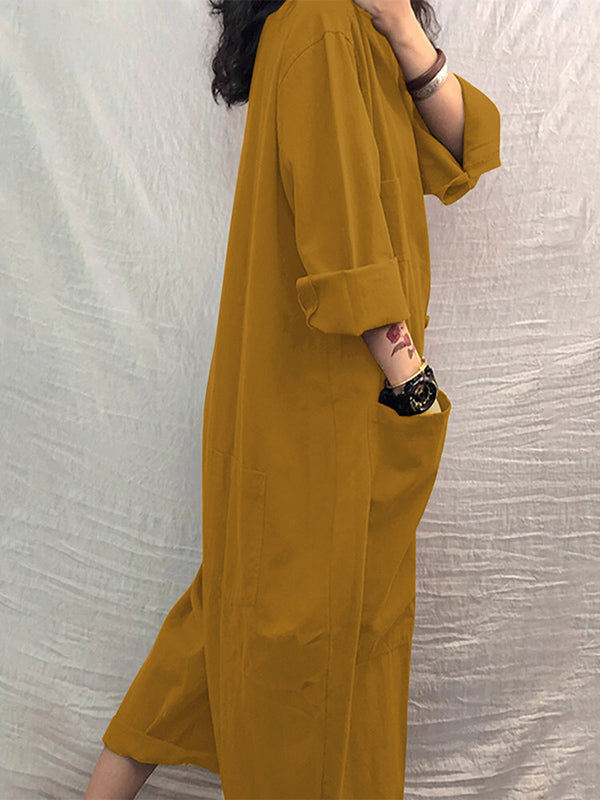 Dames Jumpsuit Zwart Katoen Met Meerdere Zakjes 1