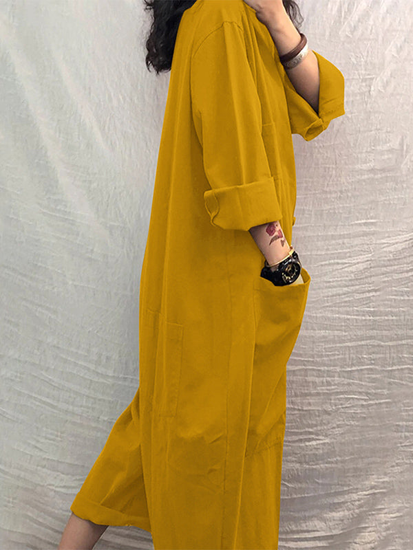 Dames Jumpsuit Zwart Katoen Met Meerdere Zakjes 3