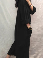 Dames Jumpsuit Zwart Katoen Met Meerdere Zakjes 5