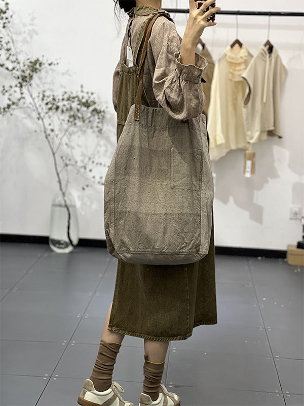 Dames Jurk Katoen Cargo Overall Met Vintage Inspiratie 2