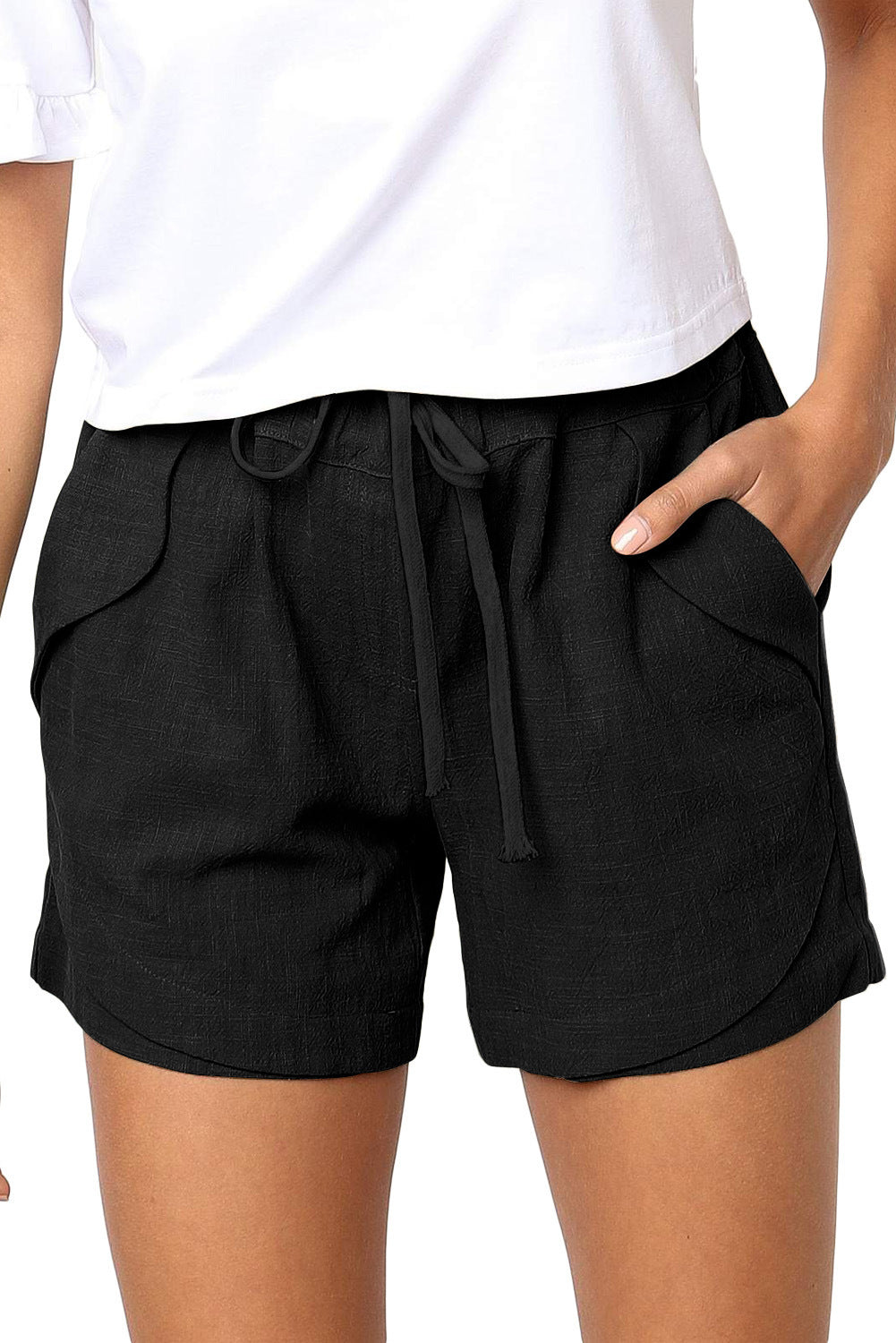 Dames Korte Broek Hoge Taille Polyester Casual 4