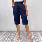 Dames Korte Broek Linnen Hoog Taille Paperbag 1