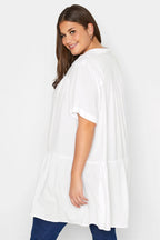 Dames Lange Tuniek Blouse Plus Maten 0
