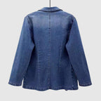 Dames Losse Denim Jacket Katoen 1