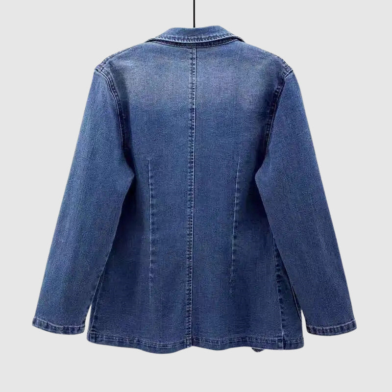 Dames Losse Denim Jacket Katoen 1